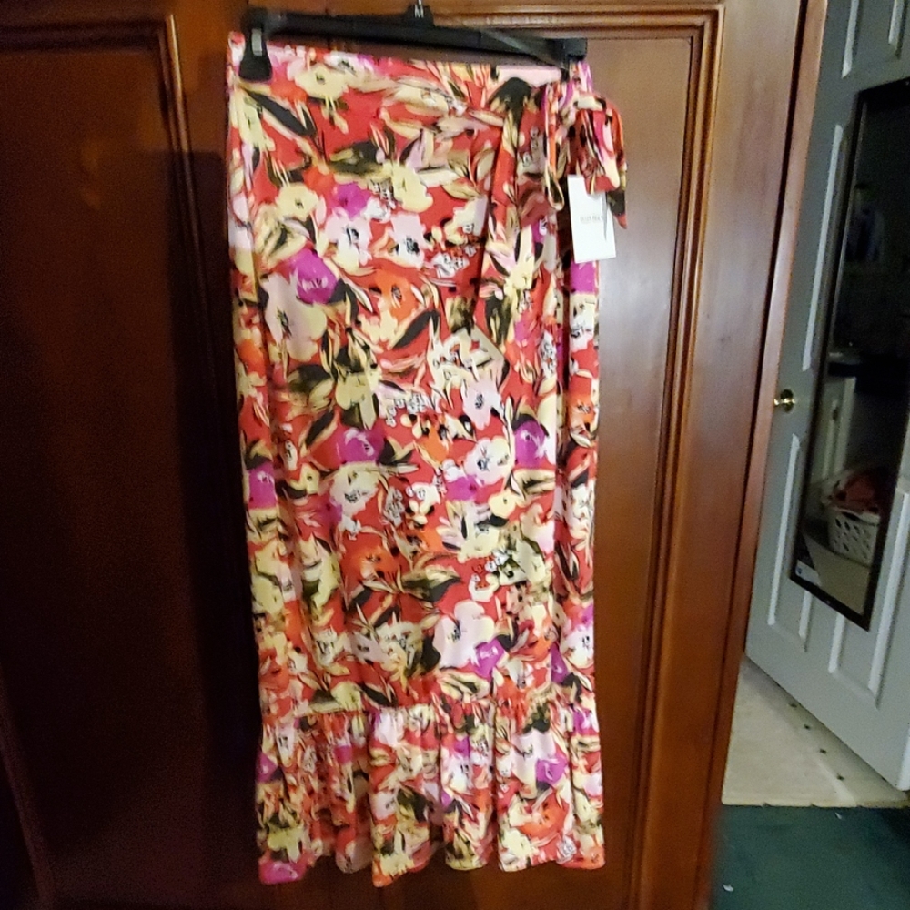 Gifted! Not available, Fulll length faux wrap around skirt